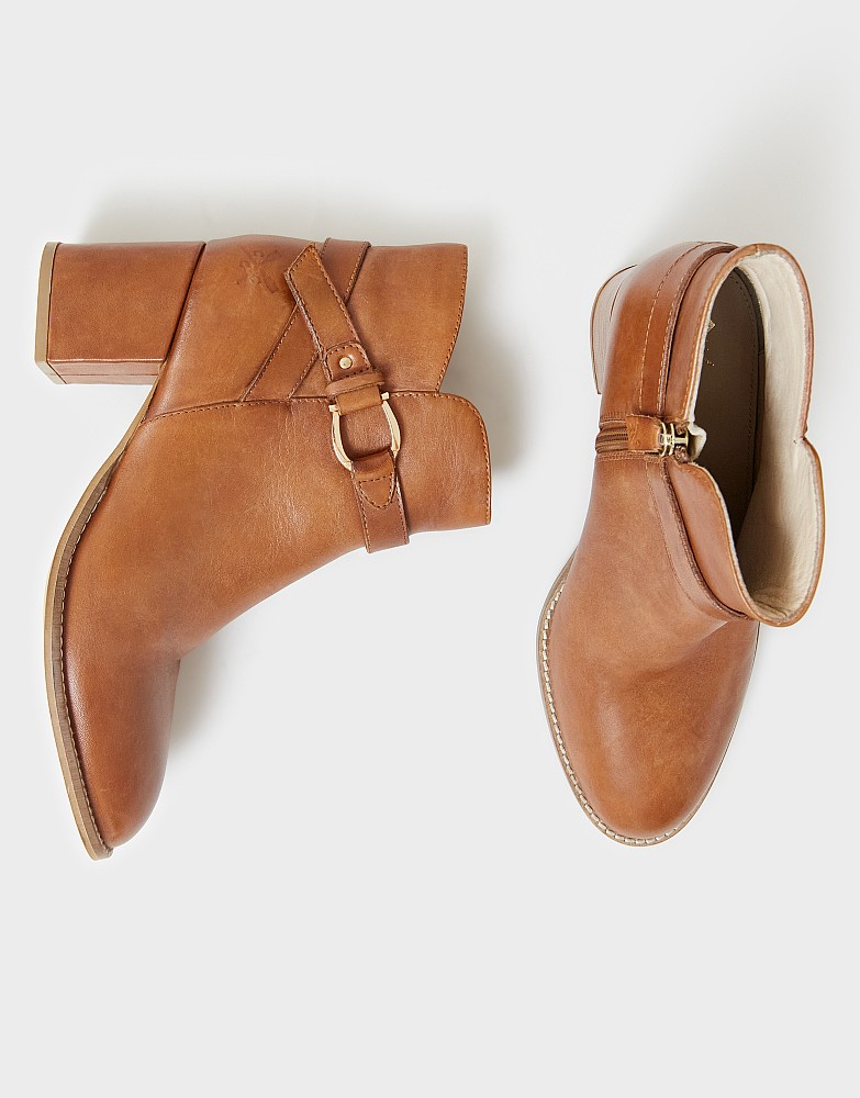 Hailey Leather Heeled Boot